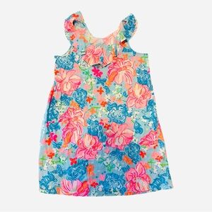 Lilly Pulitzer Kids Mini Alessa Dress Size L (8-10) Tropical Floral Print